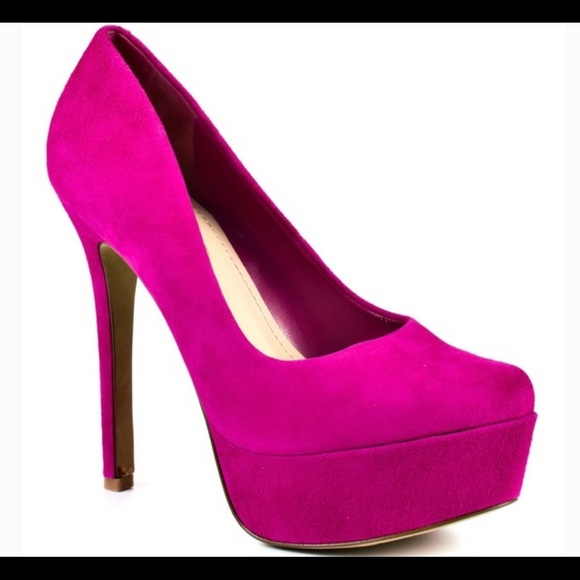 Jessica Simpson | Waleo Platform Pump | Raspberry Suede | 6 - Picture 2 of 5